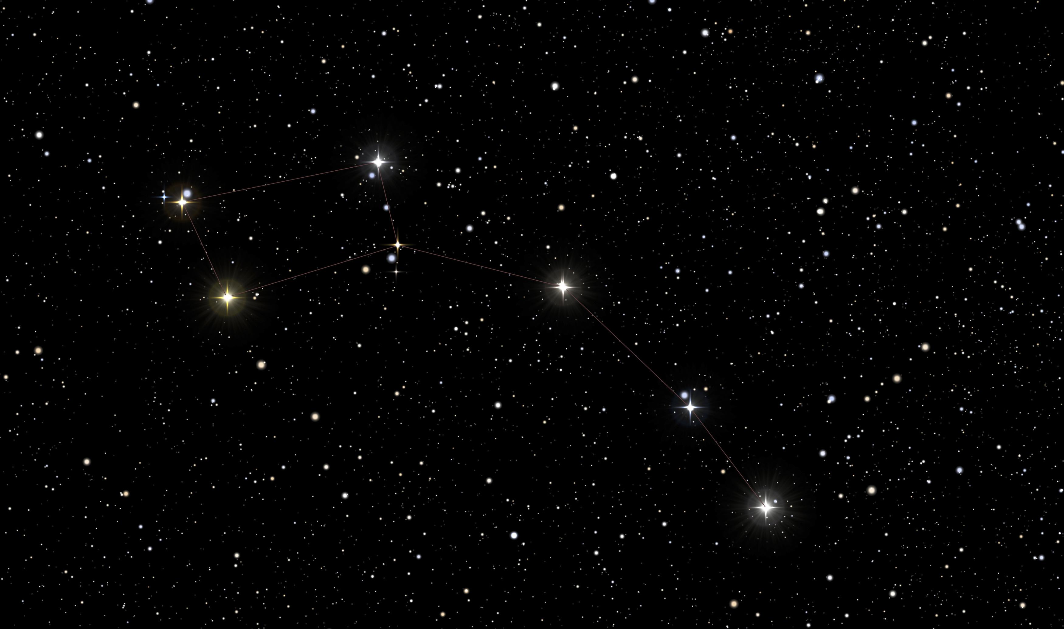Constellation du Verseau identifiée dans un ciel étoilé profond, observation astronomique à l'Astronarium