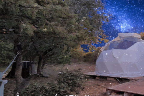 Vue du ciel depuis notre hébergement insolite avec spa près de Montpellier