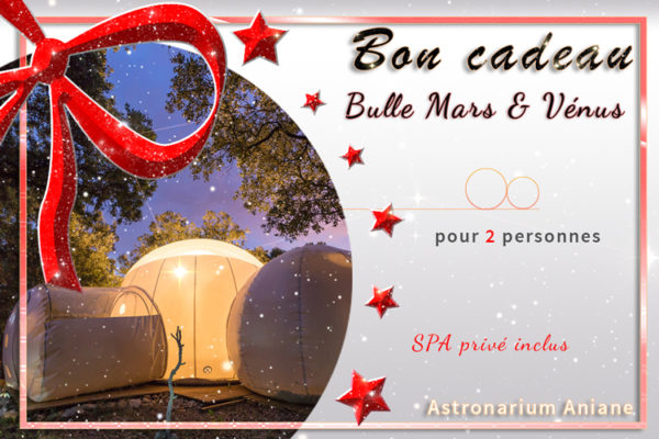 Bon cadeau nuit insolite Bulle Mars et Venus